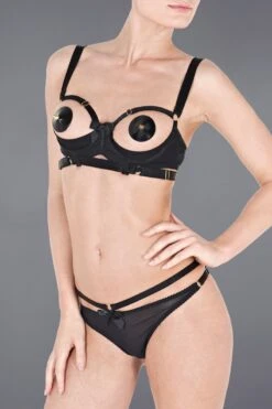 Bordelle Lingerie - Harness Thong - Black -Exquisites Dessous-Geschäft 2 1879 1280x1280