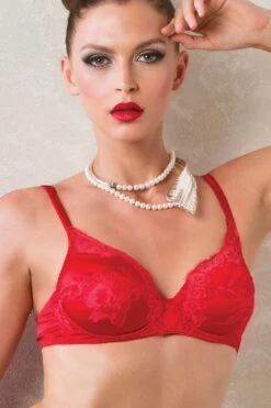 Cotton Club Silk - Wired Bra Potente - Red