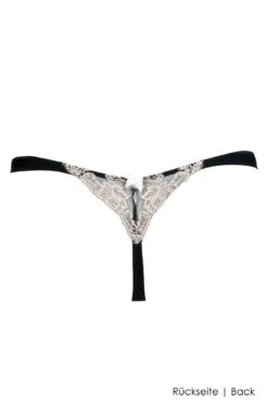 Ambra Lingerie - Platinum Thong Tanga - Black Seta -Exquisites Dessous-Geschäft 5 1280x1280