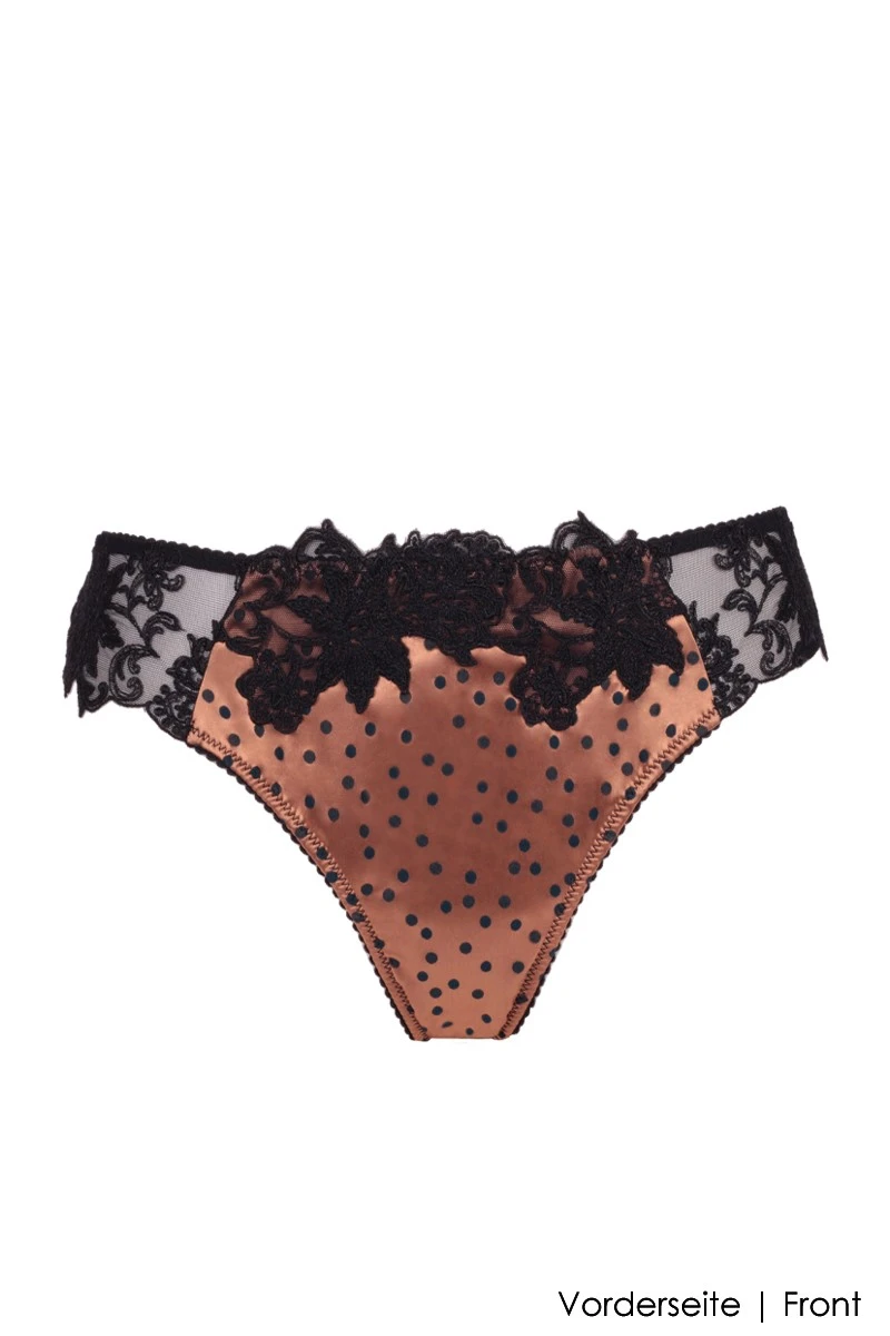 Ambra Lingerie - Jacquard Satin Brazilian Panties - Bronze 4 Ambra Lingerie - Jacquard Satin Brazilian Panties - Bronze – Bild 2