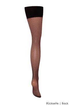 Bluebella - Thigh High Fishnet Stockings - Black -Exquisites Dessous-Geschäft BLUEBELLA 41467 FISHNET LEG PLAIN TOP STOCKINGS BLACK 2 1280x1280
