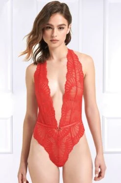 Bluebella - Elodie Thong Playsuit - Red -Exquisites Dessous-Geschäft BLUEBELLA ELODIE BODY RED 5 1280x1280