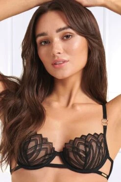 Bluebella - Lana Wired Bra - Black -Exquisites Dessous-Geschäft BLUEBELLA LANA BRA BLACK 1 1280x1280