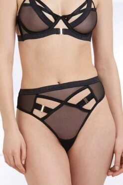 Bluebella - Oslo High Waist Thong - Black