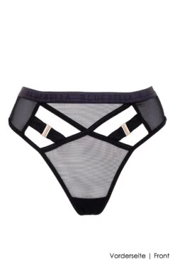 Bluebella - Oslo High Waist Thong - Black -Exquisites Dessous-Geschäft BLUEBELLA OSLO HIGH WAIST THONG BLACK 4 1280x1280