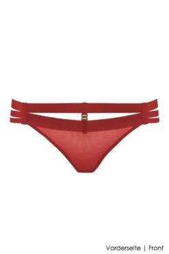 Bordelle Lingerie - Art Deco Multi Strap Thong - Red -Exquisites Dessous-Geschäft BORDELLE LINGERIE ART DECO MULTI STRAP THONG RED 10 1280x1280