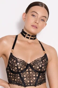 Bordelle Lingerie - Circe Collar - Black -Exquisites Dessous-Geschäft BORDELLE LINGERIE CIRCE COLLAR SCHWARZ 7 1280x1280