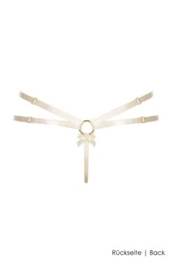 Bordelle Lingerie - Harness Thong G-String - Cream -Exquisites Dessous-Geschäft BORDELLE LINGERIE HARNESS THONG CREAM 4 1280x1280