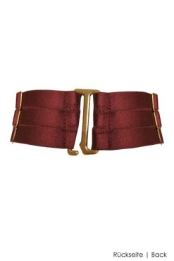 Bordelle Lingerie - Merida Bondage Collar - Burgundy -Exquisites Dessous-Geschäft BORDELLE LINGERIE MERIDA BONDAGE COLLAR MORELLO 4 1280x1280
