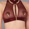 Bordelle Lingerie - Merida Soft Collar Crop Top - Burgundy