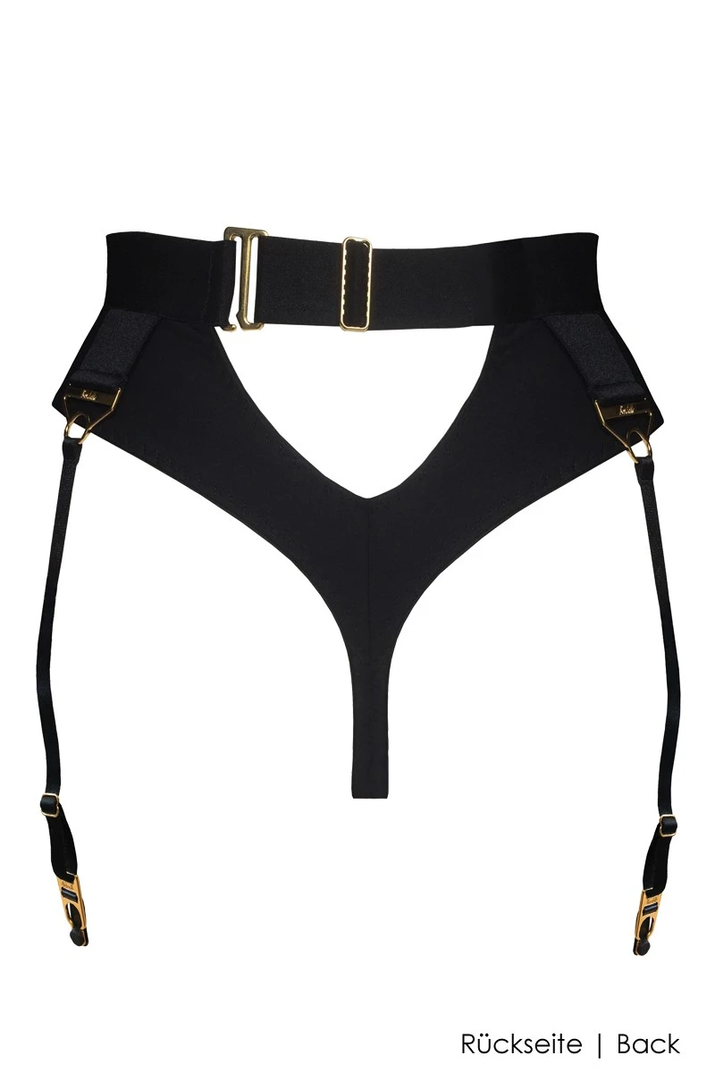 Bordelle Lingerie - Rey High Waist Thong - Black 8 Bordelle Lingerie - Rey High Waist Thong - Black – Bild 6