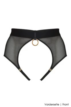 Bordelle Lingerie - Ula Crotchless Ouvert Brief - Black