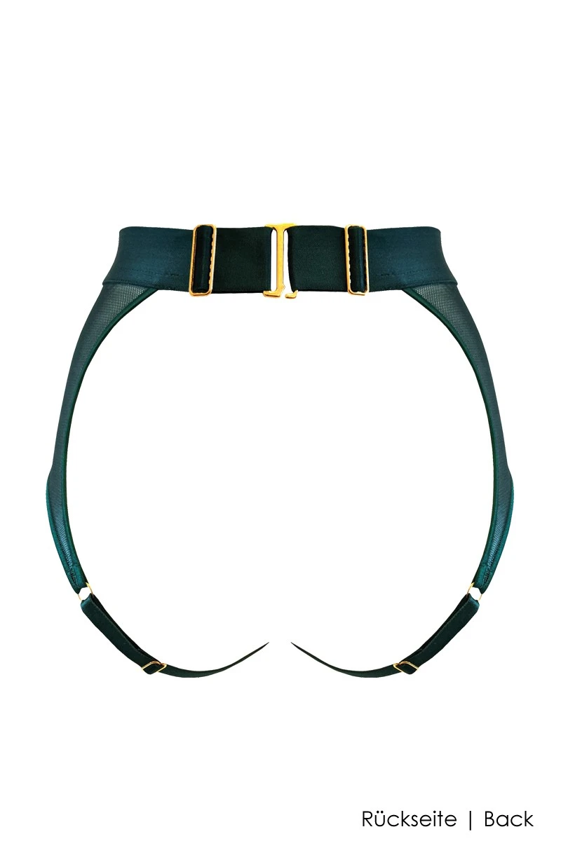 Bordelle Lingerie - Ula Crotchless Ouvert Brief - Eden Green 4 Bordelle Lingerie - Ula Crotchless Ouvert Brief - Eden Green – Bild 2