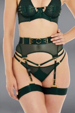 Bordelle Lingerie - Ula Strap Thong - Eden Green -Exquisites Dessous-Geschäft BORDELLE LINGERIE ULLA STRAP THONG EDEN 1 1280x1280