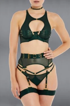 Bordelle Lingerie - Ula Strap Thong - Eden Green -Exquisites Dessous-Geschäft BORDELLE LINGERIE ULLA STRAP THONG EDEN 6 1280x1280