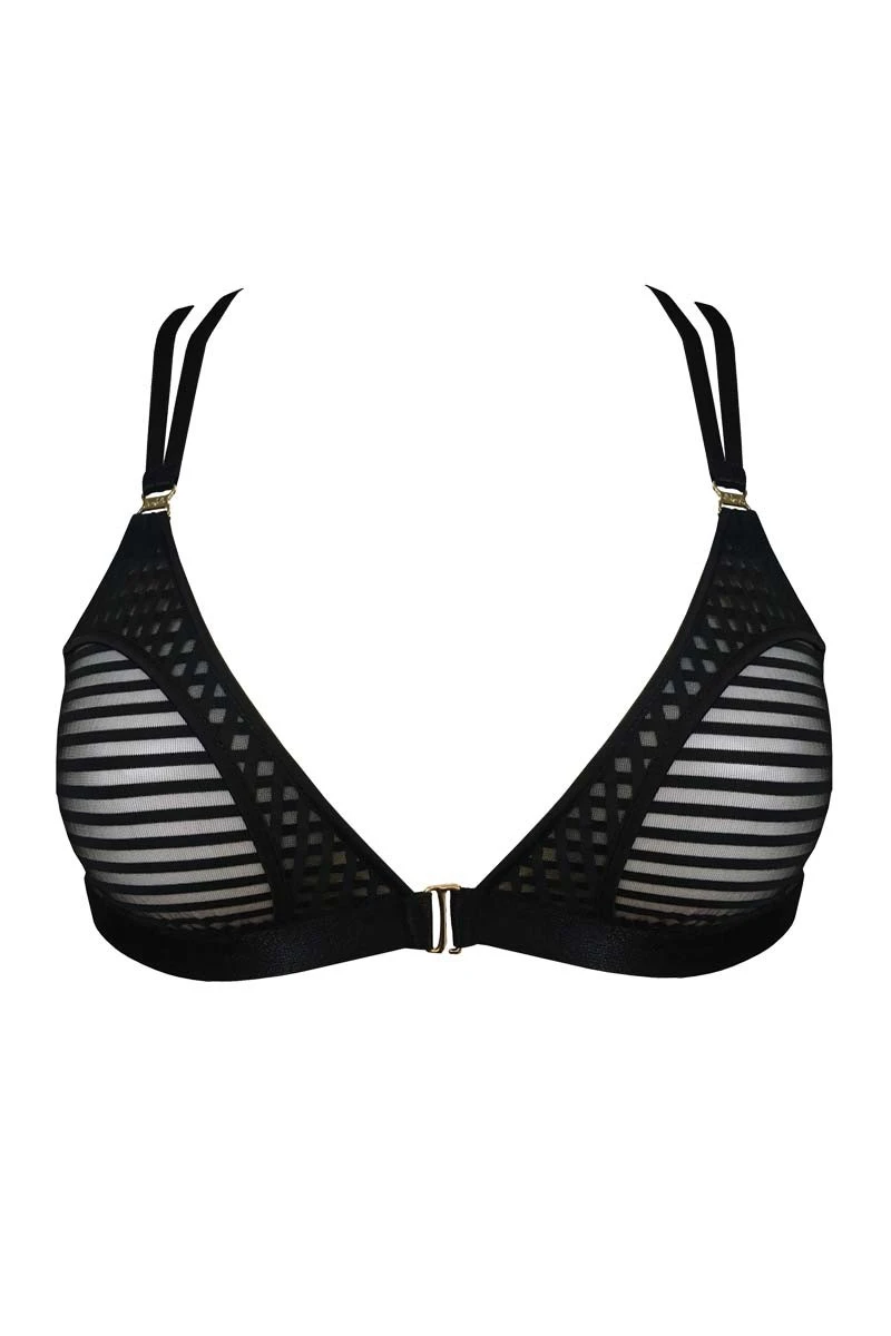 Bordelle Lingerie - Scala Soft Cup Bra Triangle Bra - Black 3 Bordelle Lingerie - Scala Soft Cup Bra Triangle Bra - Black