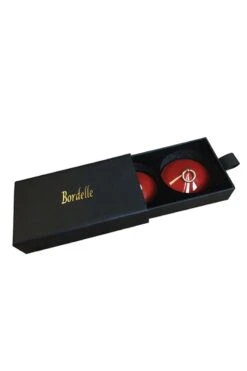 Bordelle Lingerie - O Ring Enamel Nipplets - Red -Exquisites Dessous-Geschäft BORDELLE SIGNATURES O ENAMEL NIPPLETS BURNT RED 5 1280x1280