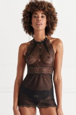 Bracli - Sydney Slip Dress - Black -Exquisites Dessous-Geschäft BRACLI SYDNEY SLIP DRESS BLACK 11 1280x1280