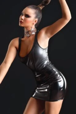 Maison Catanzaro - Reglisse Leatherette Top - Black -Exquisites Dessous-Geschäft CATANZARO REGLISEE TOP FAUX CUIR 6 1280x1280