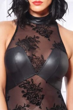 Maison Catanzaro - Victoria Wetlook Robe - Black -Exquisites Dessous-Geschäft CATANZARO VICTORIA ROBE 5 1280x1280