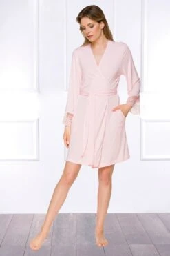 Coemi - Aurora Micromodal Kimono - Rose -Exquisites Dessous-Geschäft COEMI AURORA KIMONO SWEET ROSE 5 1280x1280