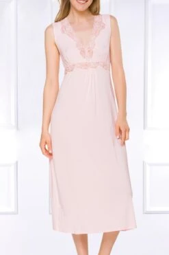 Coemi - Aurora Micromodal Nightdress - Rose (long) -Exquisites Dessous-Geschäft COEMI AURORA LONG NIGHTDRESS 222C601 SWEET ROSE 5 1280x1280