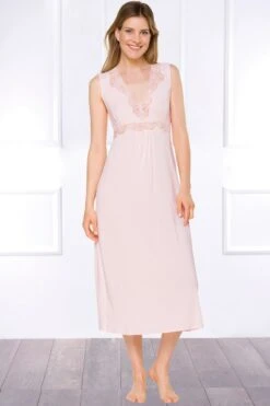 Coemi - Aurora Micromodal Nightdress - Rose (long) -Exquisites Dessous-Geschäft COEMI AURORA LONG NIGHTDRESS 222C601 SWEET ROSE 6 1280x1280