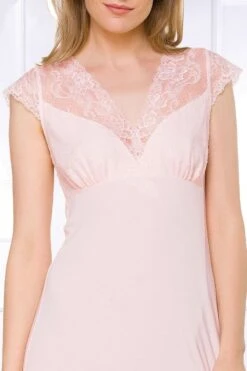 Coemi - Aurora Micromodal Nightdress - Rose -Exquisites Dessous-Geschäft COEMI AURORA LONG NIGHTDRESS SHORT DRESSES SWEET ROSE 1 1280x1280