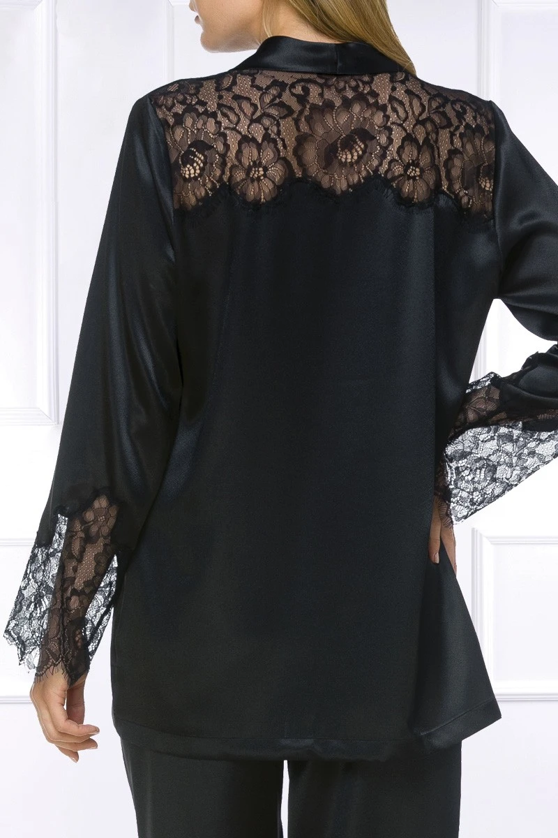 Coemi - Ayana Satin Pyjama Set - Black 6 Coemi - Ayana Satin Pyjama Set - Black – Bild 4