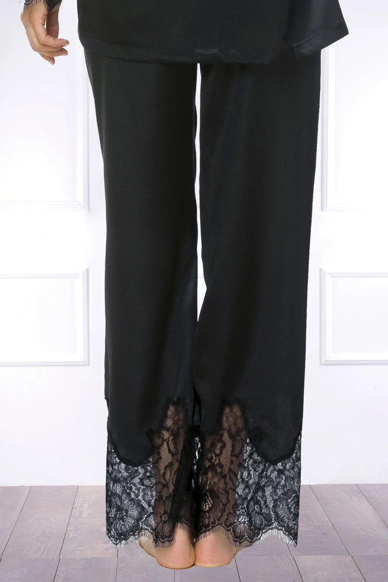 Coemi - Ayana Satin Pyjama Set - Black 8 Coemi - Ayana Satin Pyjama Set - Black – Bild 6