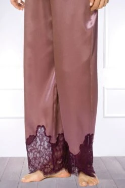 Coemi - Ayana Satin Pyjama Set - Powder -Exquisites Dessous-Geschäft COEMI AYANA PYJAMA DUSTY PINK WINE 4 1280x1280