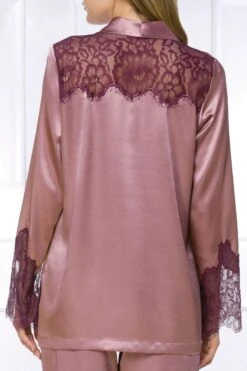 Coemi - Ayana Satin Pyjama Set - Powder -Exquisites Dessous-Geschäft COEMI AYANA PYJAMA DUSTY PINK WINE 5 1280x1280