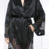 Coemi - Ayana Satin Robe - Black -Exquisites Dessous-Geschäft COEMI AYANA SHORT KIMONO BLACK 1 1280x1280