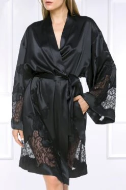 Coemi - Ayana Satin Robe - Black