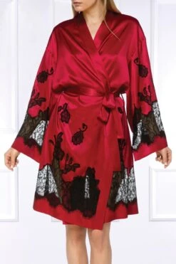 Coemi - Ayana Satin Kimono - Red