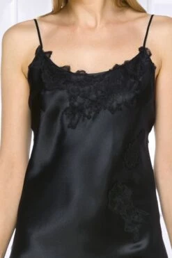 Coemi - Satin Slip Dress - Black -Exquisites Dessous-Geschäft COEMI AYANA SHORT NEGLIGEE BLACK 4 1280x1280