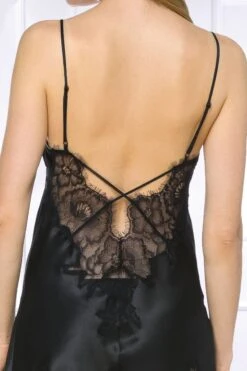 Coemi - Satin Slip Dress - Black -Exquisites Dessous-Geschäft COEMI AYANA SHORT NEGLIGEE BLACK 6 1280x1280