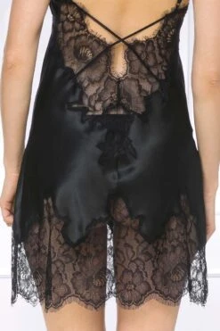 Coemi - Satin Slip Dress - Black -Exquisites Dessous-Geschäft COEMI AYANA SHORT NEGLIGEE BLACK 7 1280x1280