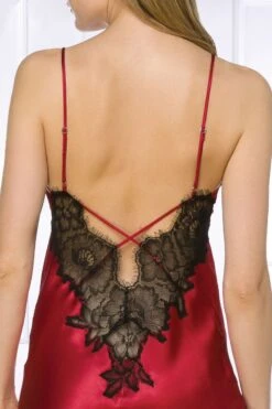 Coemi - Satin Slip Dress - Red -Exquisites Dessous-Geschäft COEMI AYANA SHORT NEGLIGEE CHERRY BLACK 6 1280x1280