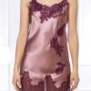 Coemi - Satin Slip Dress - Powder -Exquisites Dessous-Geschäft COEMI AYANA SHORT NEGLIGEE DUSTY PINK WINE 1 1280x1280