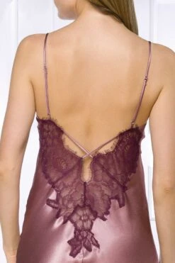 Coemi - Satin Slip Dress - Powder -Exquisites Dessous-Geschäft COEMI AYANA SHORT NEGLIGEE DUSTY PINK WINE 5 1280x1280