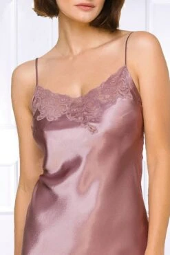 Coemi - Eline Satin Slip Dress - Dusty Pink -Exquisites Dessous-Geschäft COEMI ELINE NIGHTDRESS DUSTY PINK 1 1280x1280