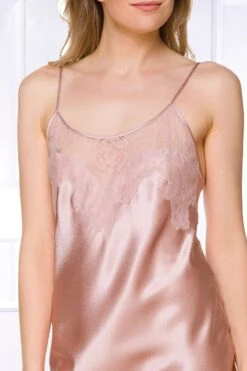 Coemi - Federica Satin Slip Dress - Powder 17 Coemi - Federica Satin Slip Dress - Powder -Exquisites Dessous-Geschäft COEMI FEDERICA SHORT NIGHTDRESS PEONY 1 1280x1280