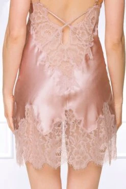 Coemi - Federica Satin Slip Dress - Powder 22 Coemi - Federica Satin Slip Dress - Powder -Exquisites Dessous-Geschäft COEMI FEDERICA SHORT NIGHTDRESS PEONY 7 1280x1280