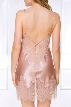 Coemi - Federica Satin Slip Dress - Powder 19 Coemi - Federica Satin Slip Dress - Powder -Exquisites Dessous-Geschäft COEMI FEDERICA SHORT NIGHTDRESS PEONY 8 1280x1280