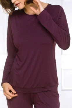 Coemi - Harlow Pajama Set - Damson/Black -Exquisites Dessous-Geschäft COEMI HARLOW PYJAMA DAMSON BLACK 2 1280x1280