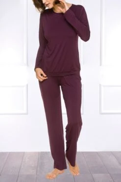 Coemi - Harlow Pajama Set - Damson/Black -Exquisites Dessous-Geschäft COEMI HARLOW PYJAMA DAMSON BLACK 4 1280x1280