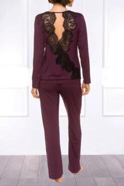 Coemi - Harlow Pajama Set - Damson/Black -Exquisites Dessous-Geschäft COEMI HARLOW PYJAMA DAMSON BLACK 8 1280x1280