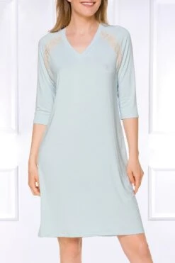 Coemi - Irma Micromodal Nightdress - Light Blue 16 Coemi - Irma Micromodal Nightdress - Light Blue -Exquisites Dessous-Geschäft COEMI IRMA NIGHTDRESS LONG SLEEVES 222C801 CELESTE 3 1280x1280