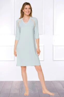 Coemi - Irma Micromodal Nightdress - Light Blue 14 Coemi - Irma Micromodal Nightdress - Light Blue -Exquisites Dessous-Geschäft COEMI IRMA NIGHTDRESS LONG SLEEVES 222C801 CELESTE 5 1280x1280